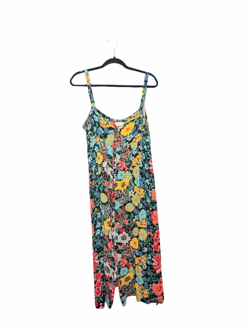 Natural Life Sidney Floral Rayon Button Front Maxi Dress - Picture 2 of 6
